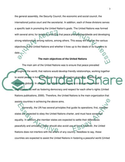 The history of the United Nations