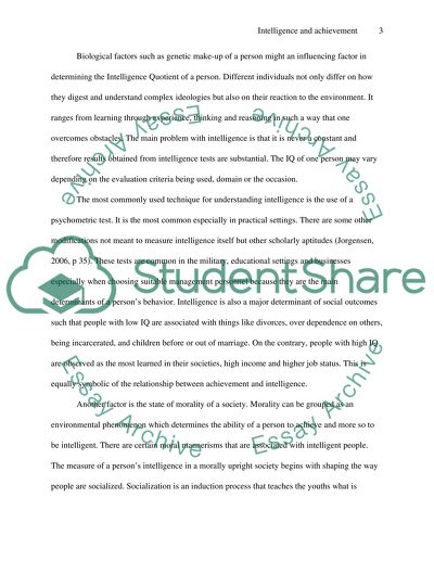 Environment and Biological Effects on Intelligence and Achievement