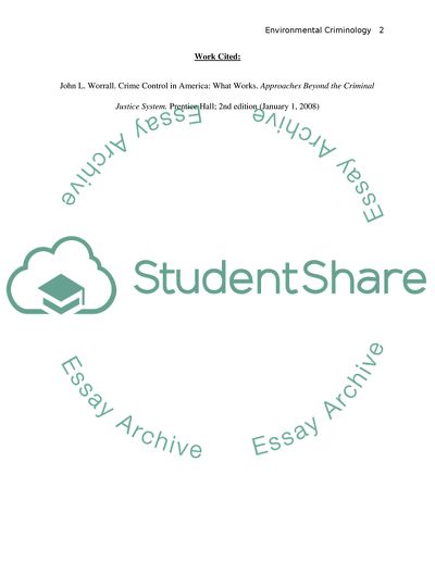 Environmental Criminology Destination