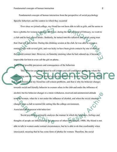 Fundamental Concepts of Human Interaction from the Perspective of Social Psychology