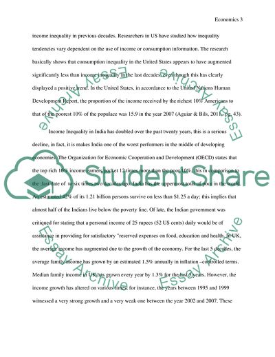 Macro and Micro Economics: Inequality