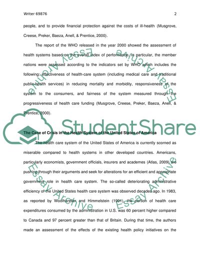 United States Health Care System: The Inefficiencies and Possible Suggestions for Reform