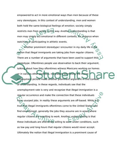 causes of stereotyping essay