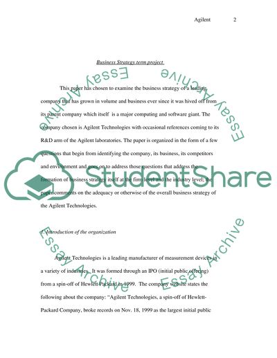 Business Strategy term project