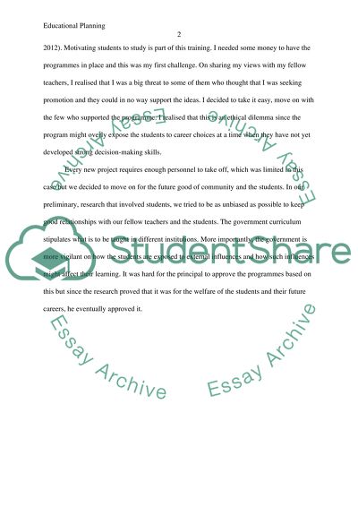 Educational Planning and Development: External Influences