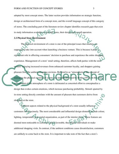 Form and Function of Concept Stores