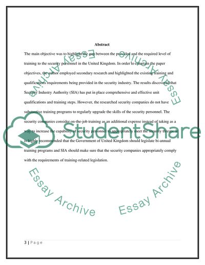 Qualification Requirements of Security Personnel in the UK