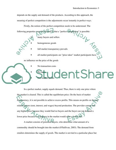 The nature of perfectly competitive markets