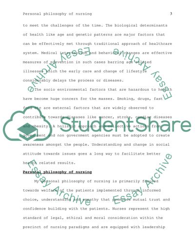 Philosophy of Nursing