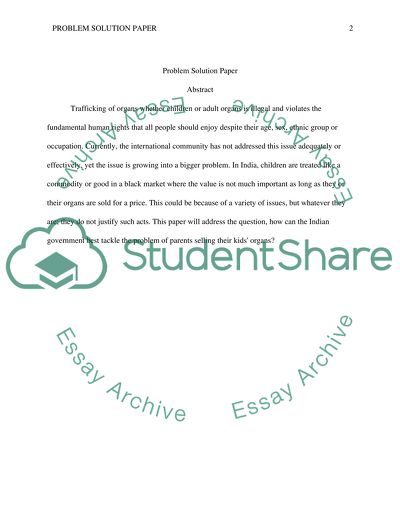 The Issue of Trafficking of Children Organs in India