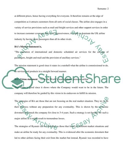 BAs Mission and Vision Statement