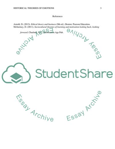 Historical Theories of Emotions