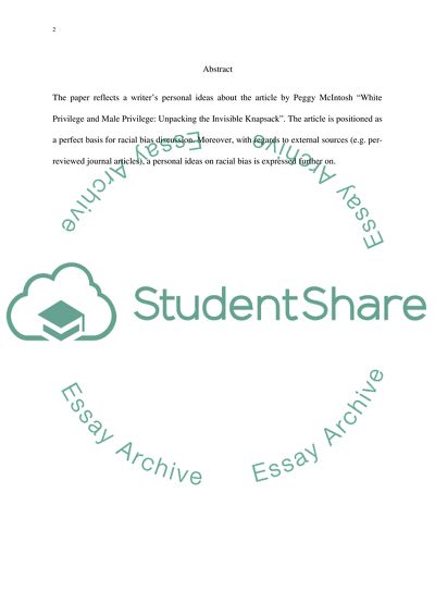 A Breakthrough in the Field of Racial Issues