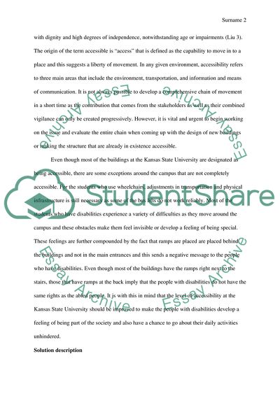 Ensuring Accessibility of the Physical Environment at the University Campus