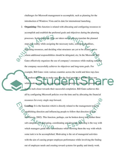 Four function of management