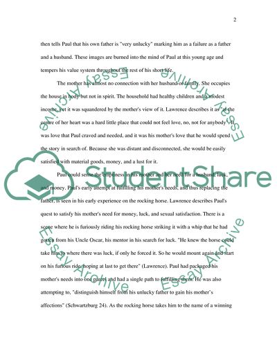 The Rocking Horse Winner by D H Lawrence