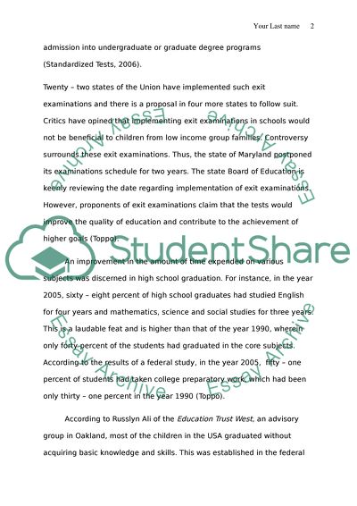 Improving the Educational Standards of Students