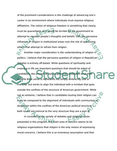 THOUGHT RESPONSE REACTION PAPER