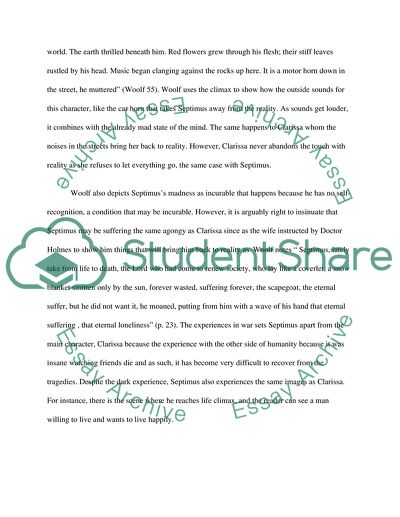 A Double - Insanity and Suicide because of War Experience by Virginia Woolf