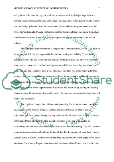 Intervention and Theoretical Paper-Middle School Aged Children