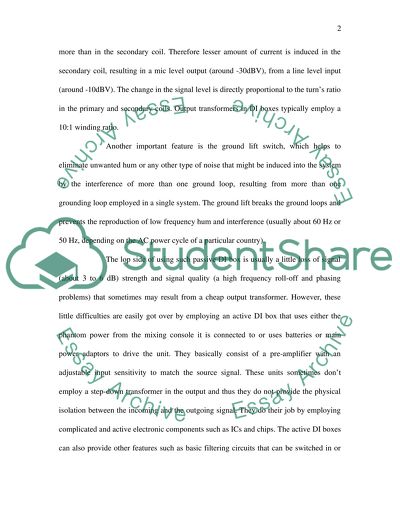 The DI or Direct Injection Box