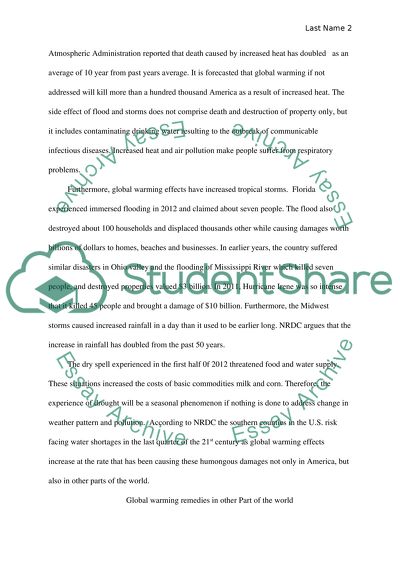 Problem-Solution of Global Warming