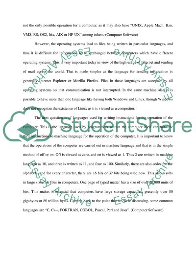 computer software essay