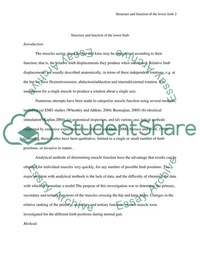 Structure and Function of the Lower Limb