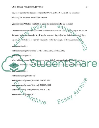 Unit 2 Case Project Questions