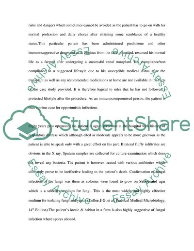 Medical Cases: renal transplantation, tetanus