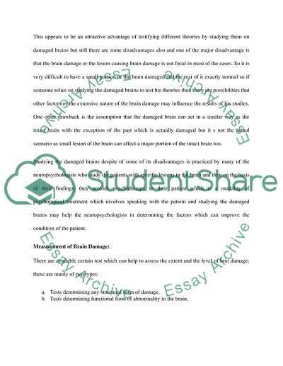 Studying Damaged Brains