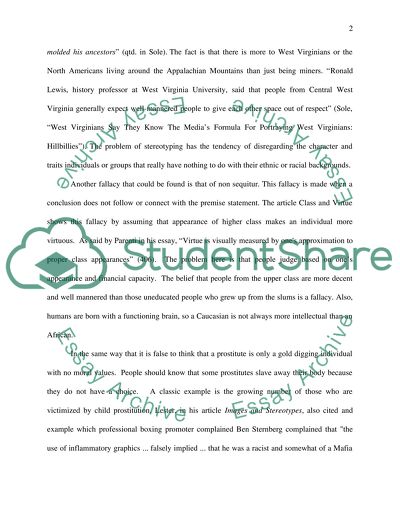 Class and Virtue: Fallacies and Arguments