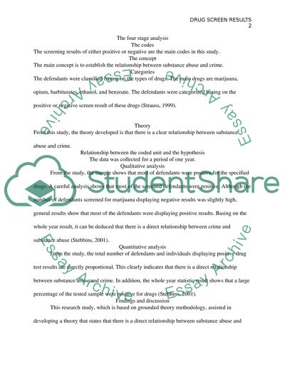Probation Drug Screen Results