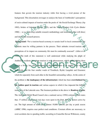 Tourism Master Essay