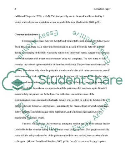 Field Visit: the Role and the Reality