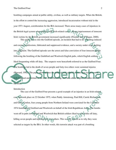 The Guilford Four: Drug-Induced and Coerced Confessions