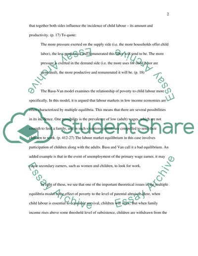 The Commercial of Child Labour