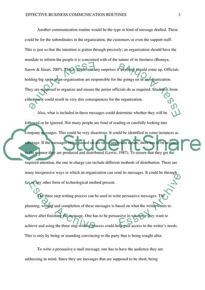 Establish brief and effective business communication routines