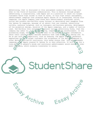 Apple IPhone 5s Advertisement Campaign