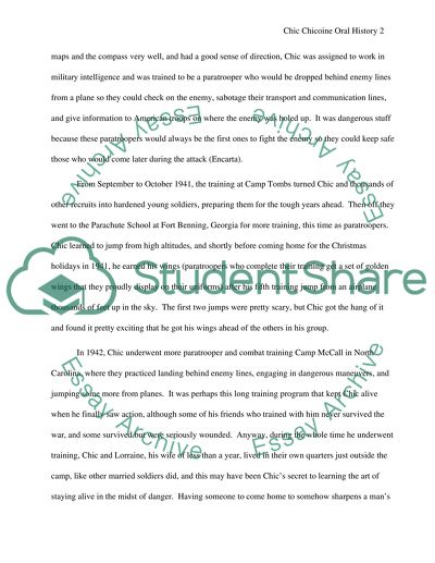 Chic Chicoine Oral History