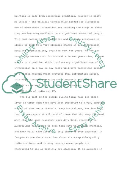 Communication Structure of Australia