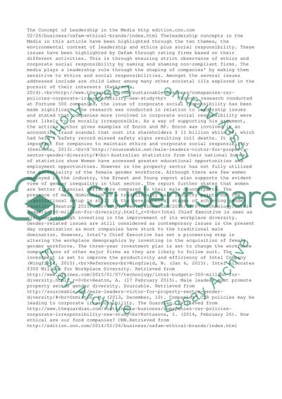 The Concept of Leadership in the media