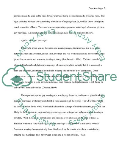 ≡Essays on Gay Marriage. Free Examples of Research Paper Topics, Titles GradesFixer