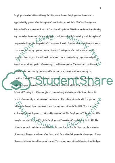 Employment Tribunal and the Employment Appeals Tribunal