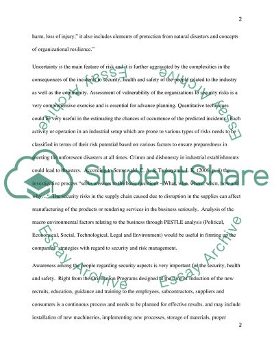 The Preoccupation with Managing Security and Risk Inevitable