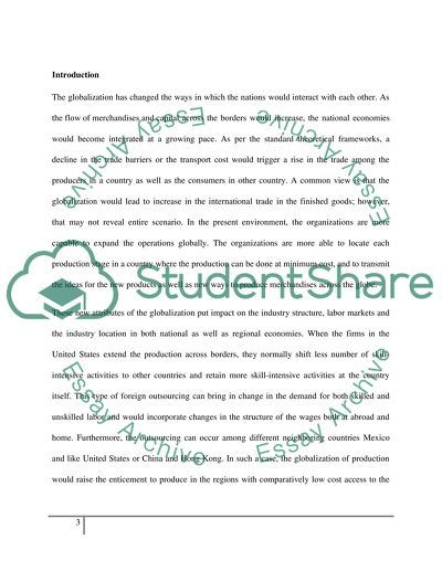 Globalization of Production