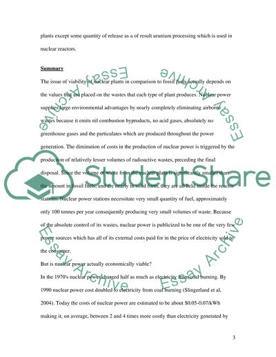 Literature Review Viability of Nuclear Power as an Alternate Power Source