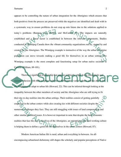 Learning Journal: Focusing On the Various Issues In Exploring Urban Native Communities