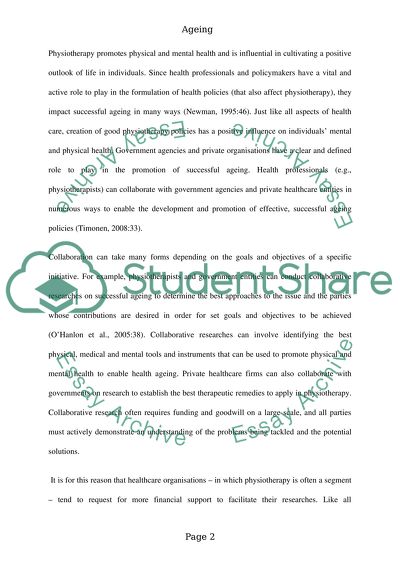 The Concept of Successful Ageing