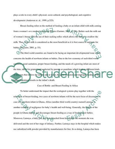 Understanding Breastfeeding in 3rd World Countries using Bronfenbrenners Theory